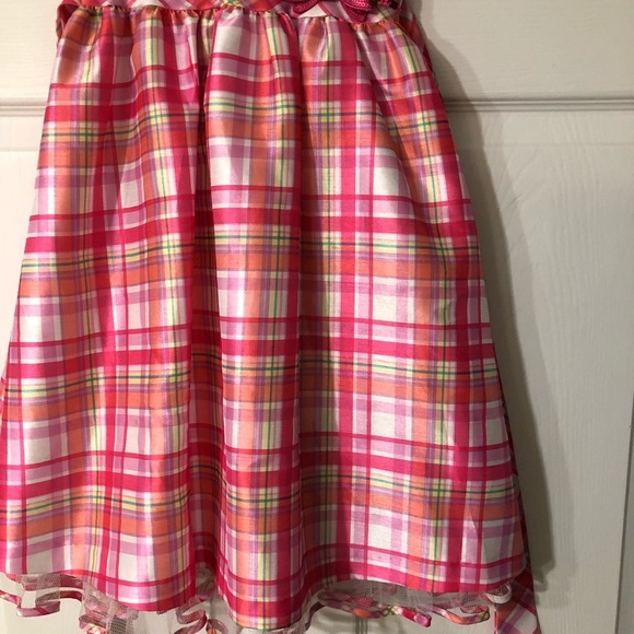 Nannette Pink Checked Girls Dress Sz 06 - Picture 3 of 5
